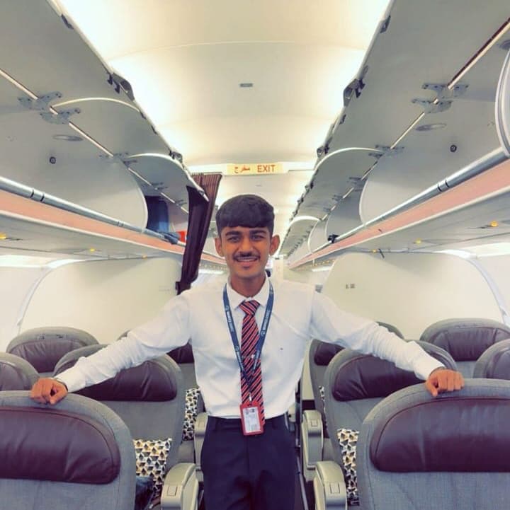 Akash Pitroda, Wings Institute alumnus working as Ground Staff at Etihad Airways