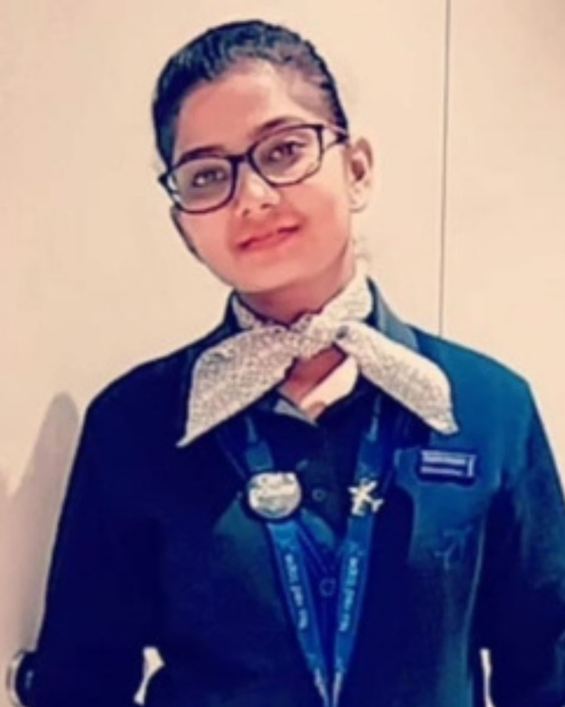 Asmita Parmar, Wings Institute alumnus working as Airport Ground Staff at Indigo Airlines