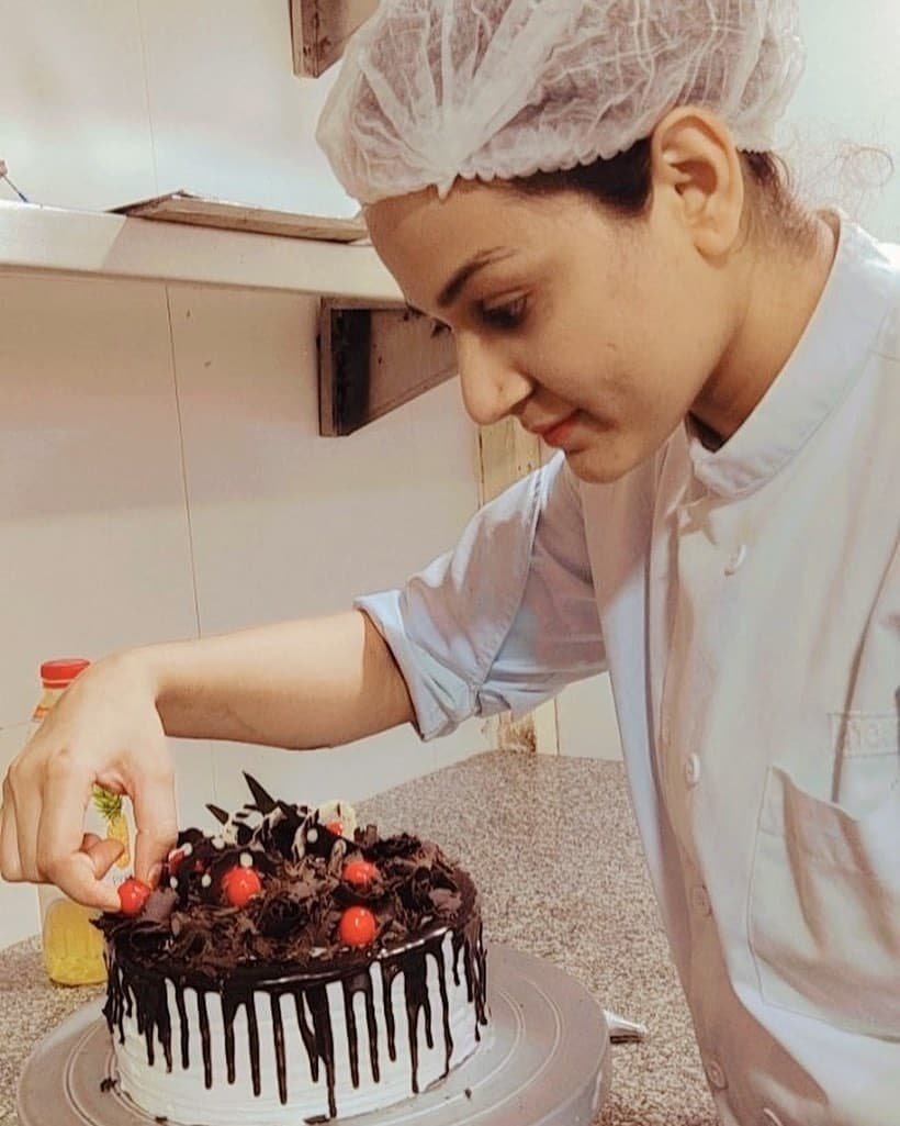 Benazir Malek, Wings Institute alumnus working as Chef at Training