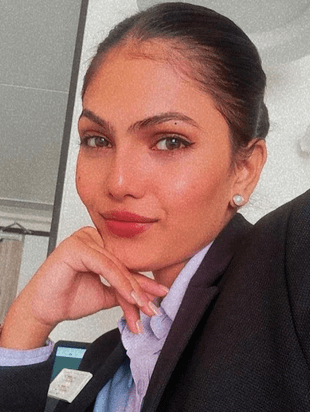 Ekta Christian, Wings Institute alumnus working as Cabin Crew at Air Asia