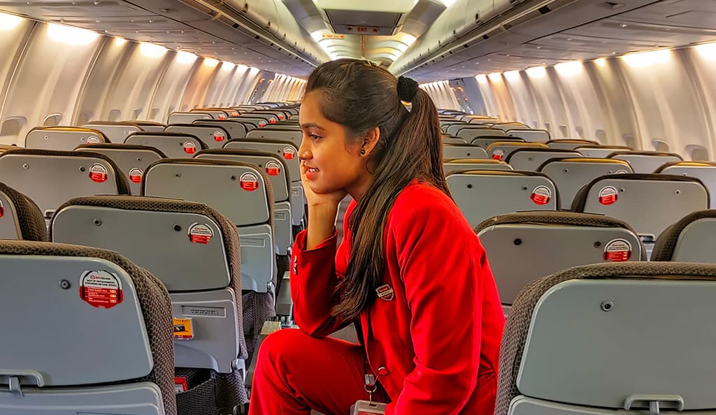 Nancy Bhavsar, Wings Institute alumnus working as Cabin Crew at Spicejet