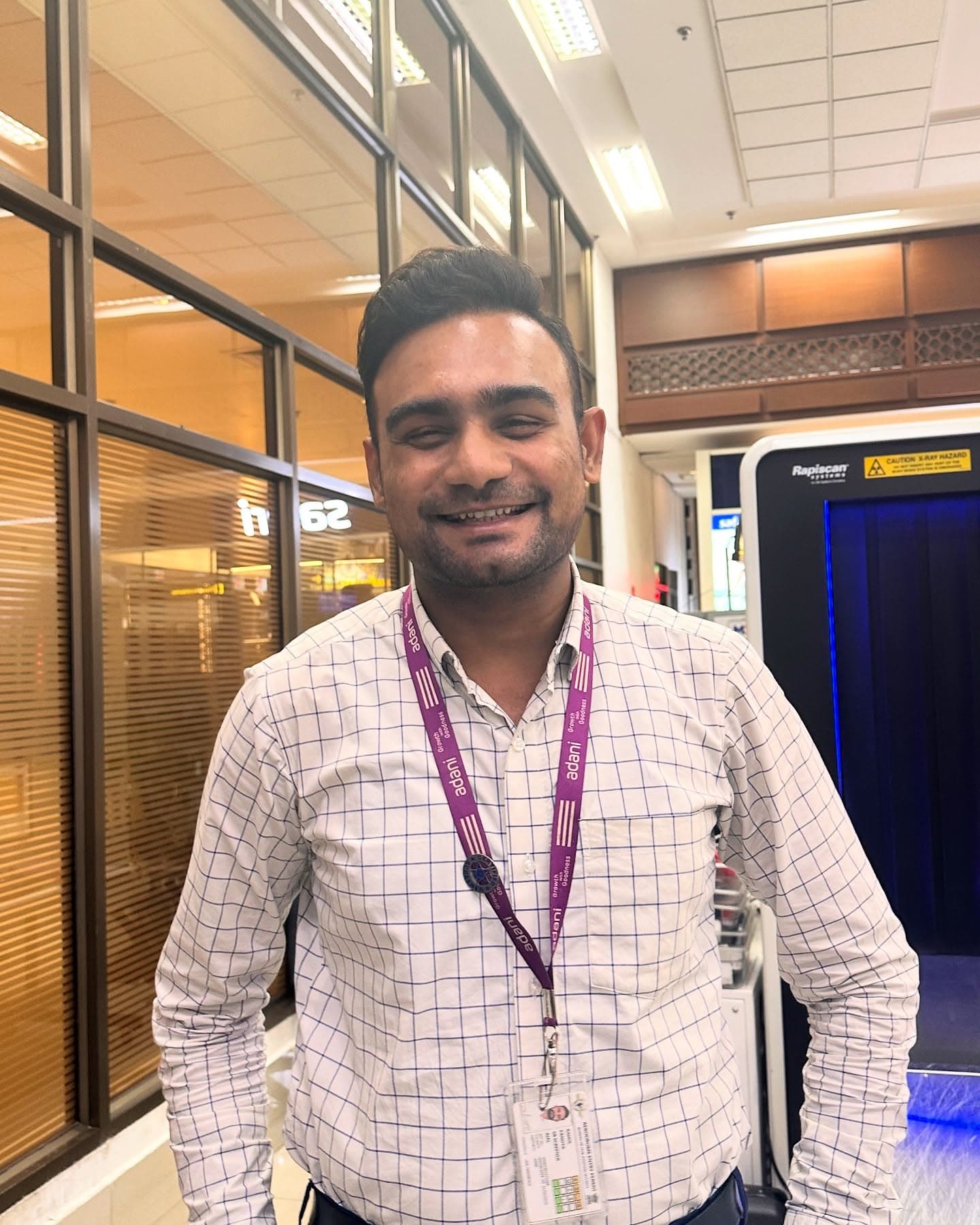 Rahul Pandya, Wings Institute alumnus working as Ground Staff at Ahmedabad International Airport
