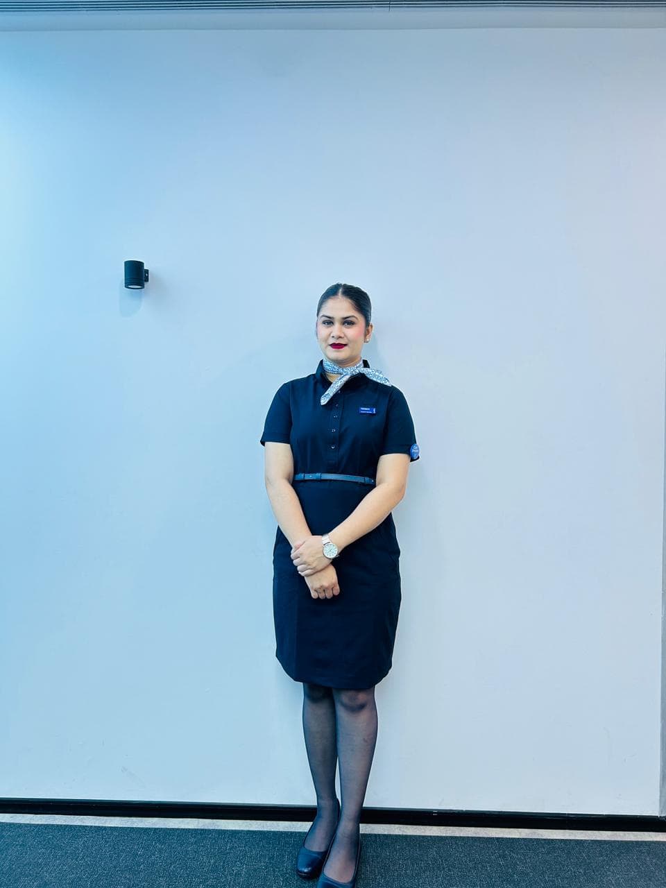 Dhara Barot, Wings Institute alumnus working as Ground Staff at IndiGo Airlines