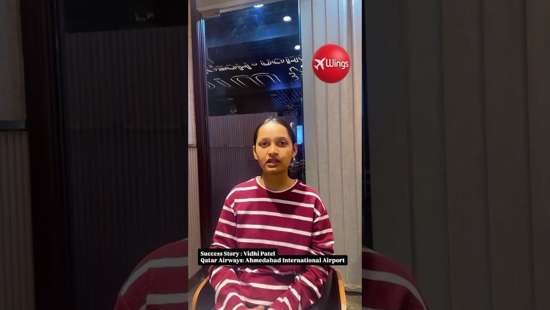 Vidhi Patel hired by Qatar Airways (AIASL), Ahmedabad Airport