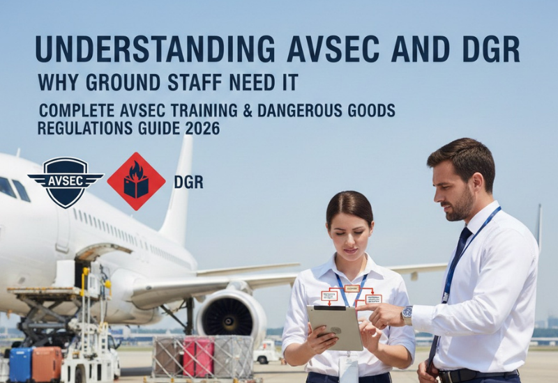 Understanding AVSEC and DGR: Why Ground Staff Need It | Complete AVSEC Training & Dangerous Goods Regulations Guide 2026 - Ground Staff career guide from Wings Institute Vadodara Gujarat