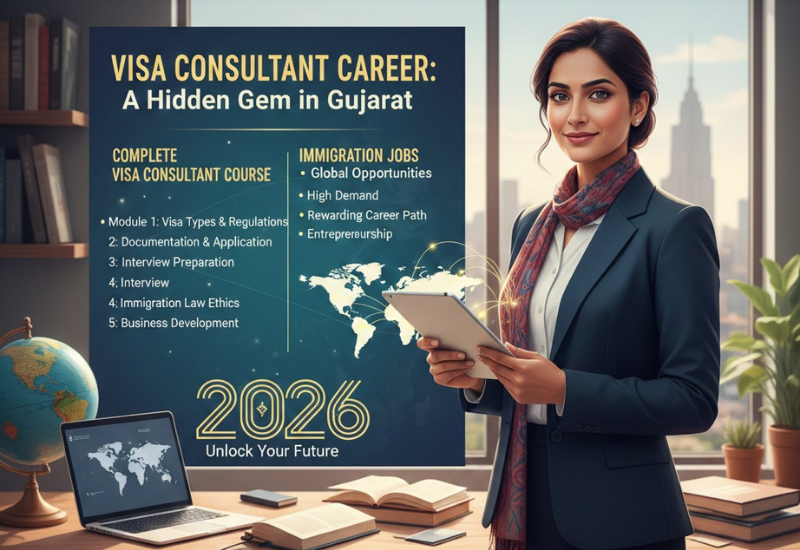 Visa Consultant Career: A Hidden Gem in Gujarat | Complete Visa Consultant Course & Immigration Jobs Guide 2026 - Travel & Tourism career guide from Wings Institute Vadodara Gujarat