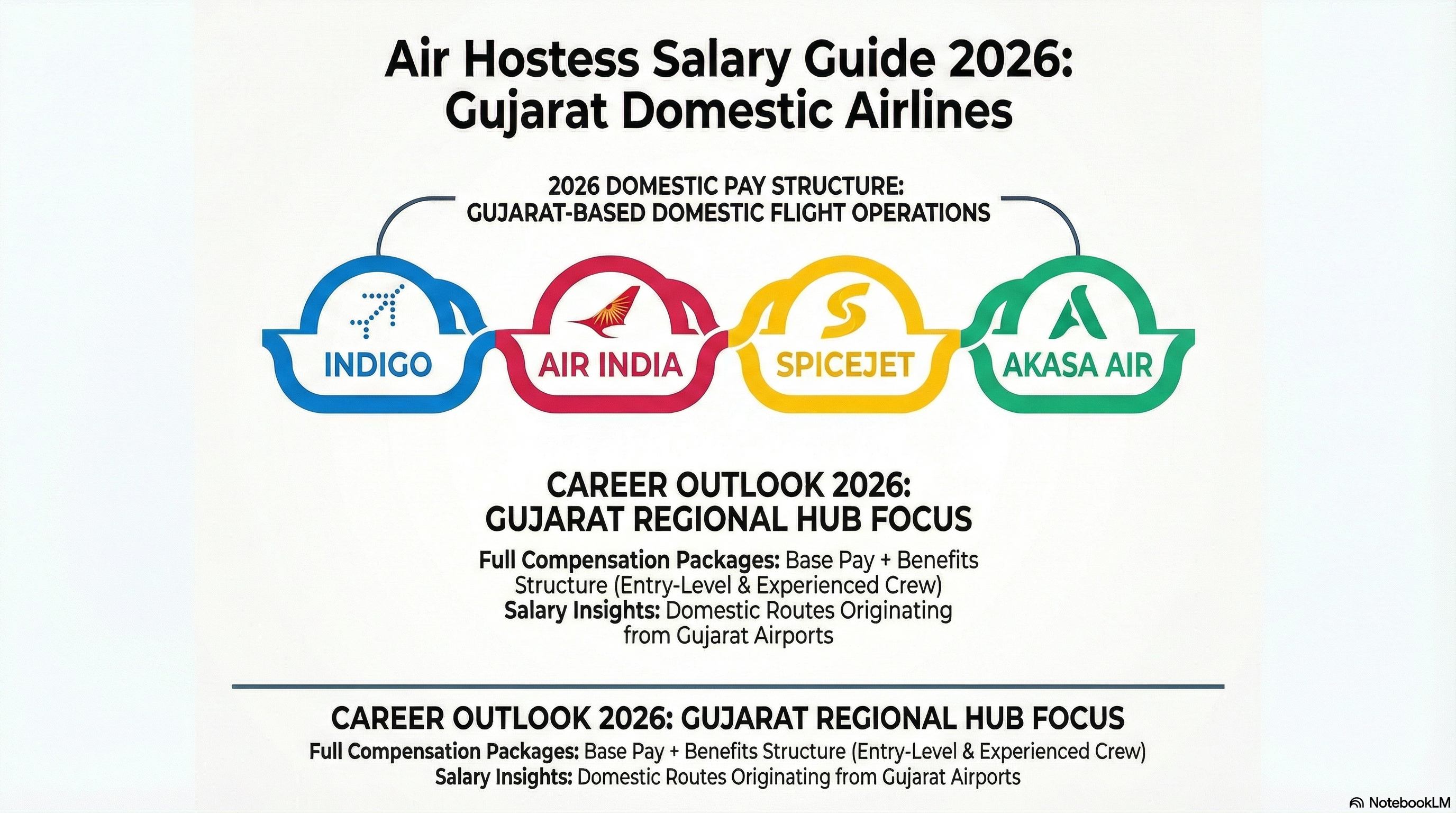 Air Hostess Salary Gujarat Domestic Airlines 2026: ₹35K-1.25L - Cabin Crew career guide from Wings Institute Vadodara Gujarat