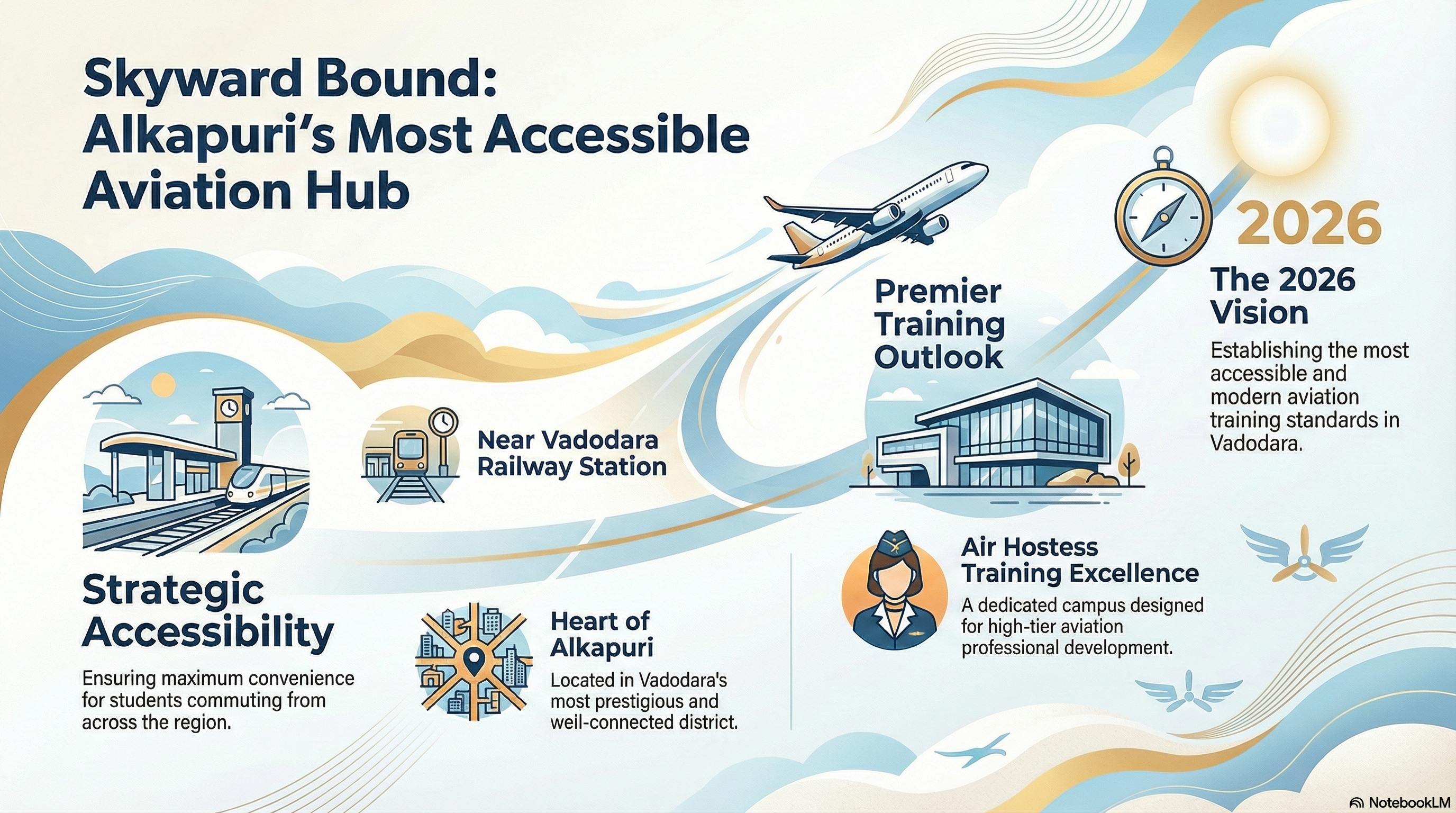 Air Hostess Training Near Railway Station 2026: 2.5 km Vadodara - Cabin Crew career guide from Wings Institute Vadodara Gujarat