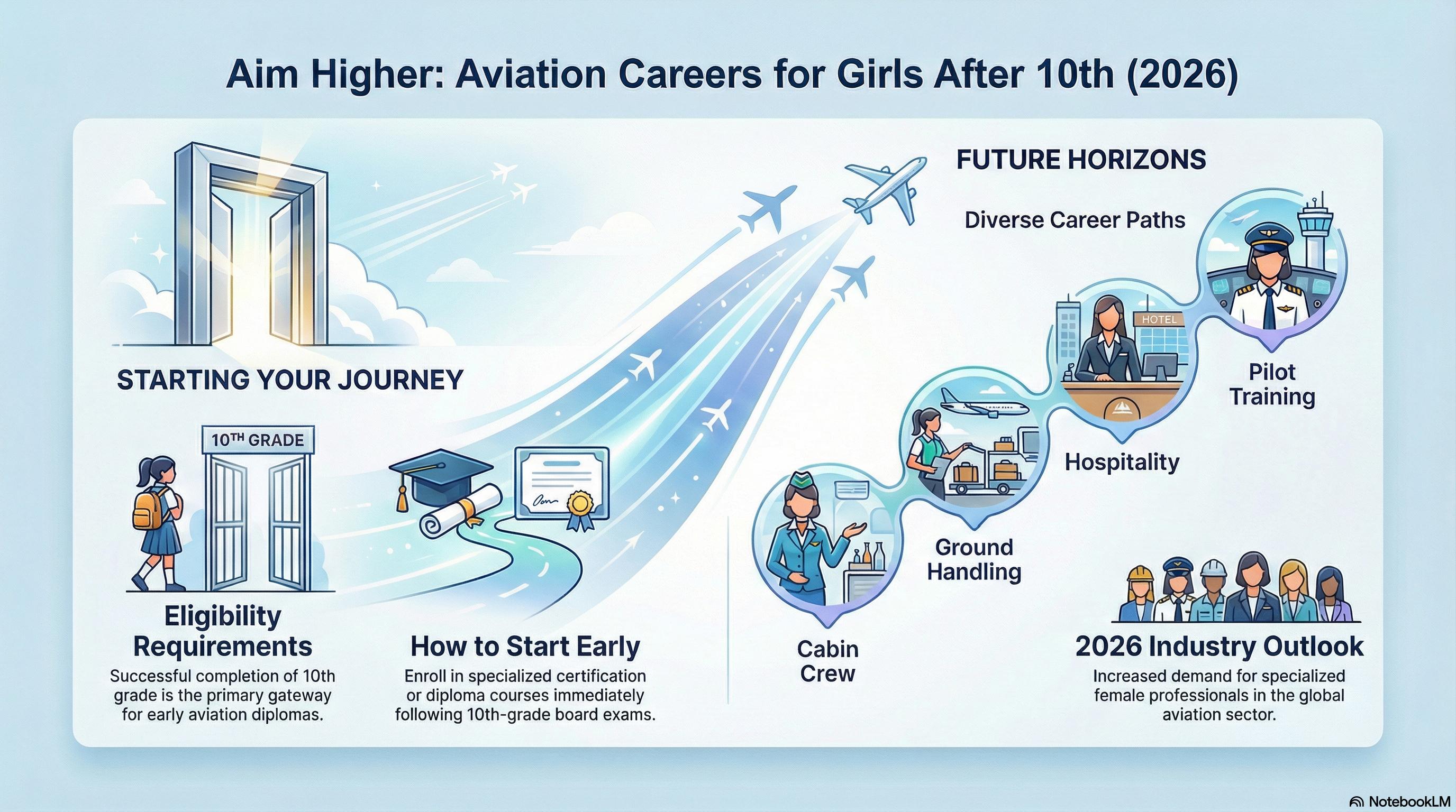Aviation Courses for Girls After 10th 2026: Career Paths - Cabin Crew career guide from Wings Institute Vadodara Gujarat