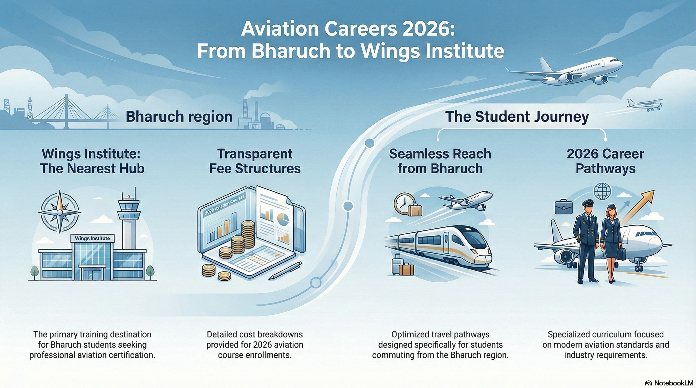Aviation Courses Bharuch Gujarat 2026: 45-Min to Wings Institute - Ground Staff career guide from Wings Institute Vadodara Gujarat