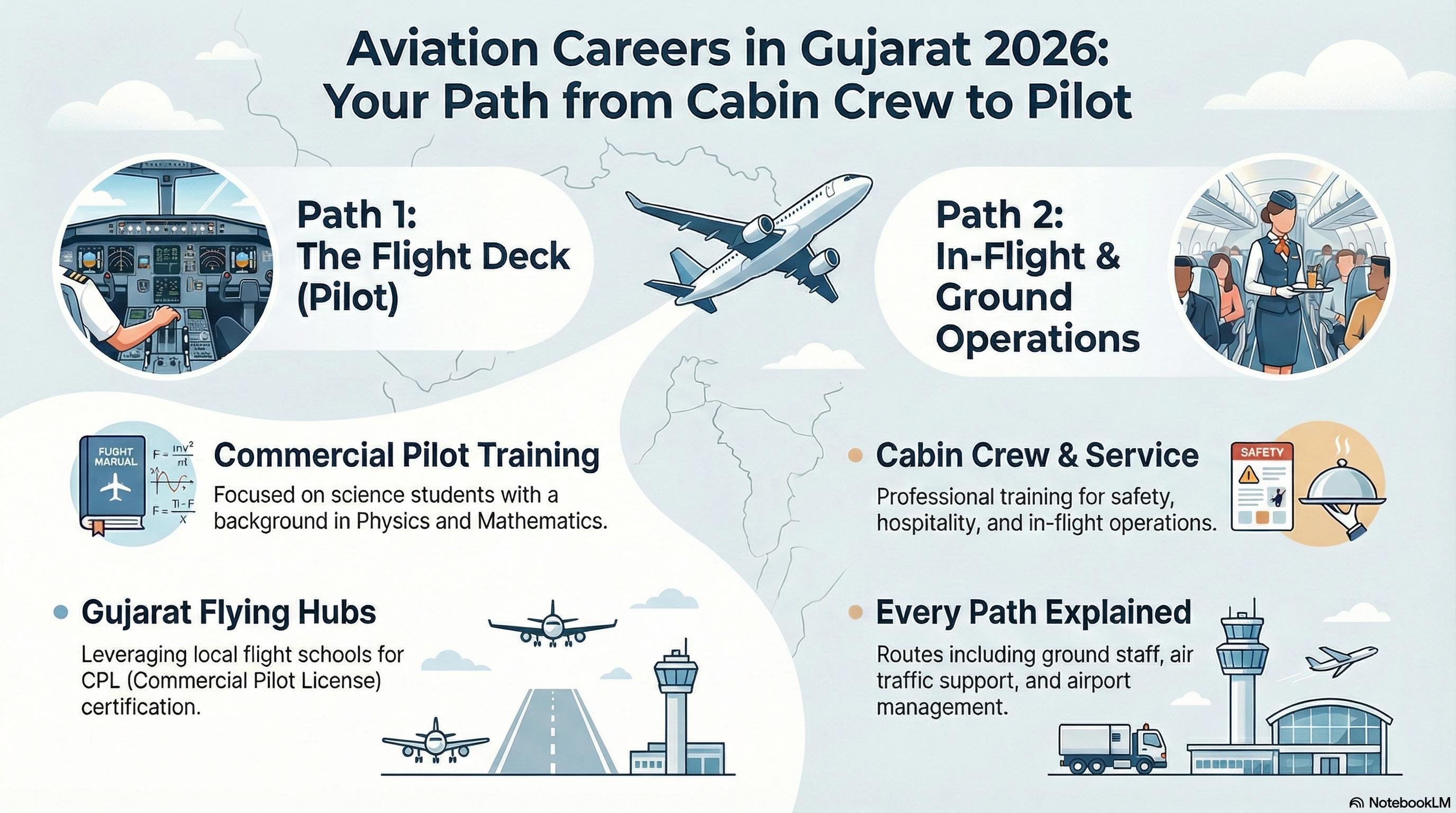 Aviation Courses Gujarat for Science Students 2026: All Paths - Ground Staff career guide from Wings Institute Vadodara Gujarat
